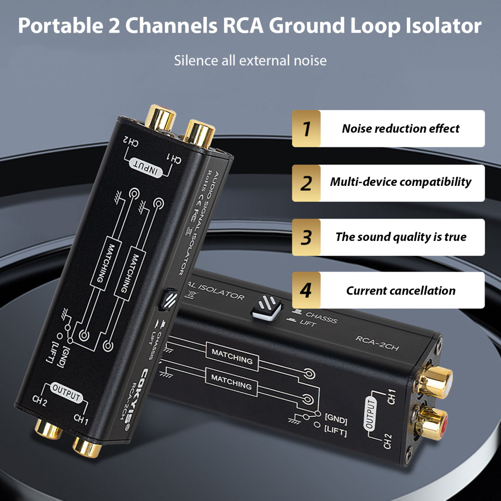 Portable 2 Channels RCA Ground - Audio Music Isolator ulasan dan harga