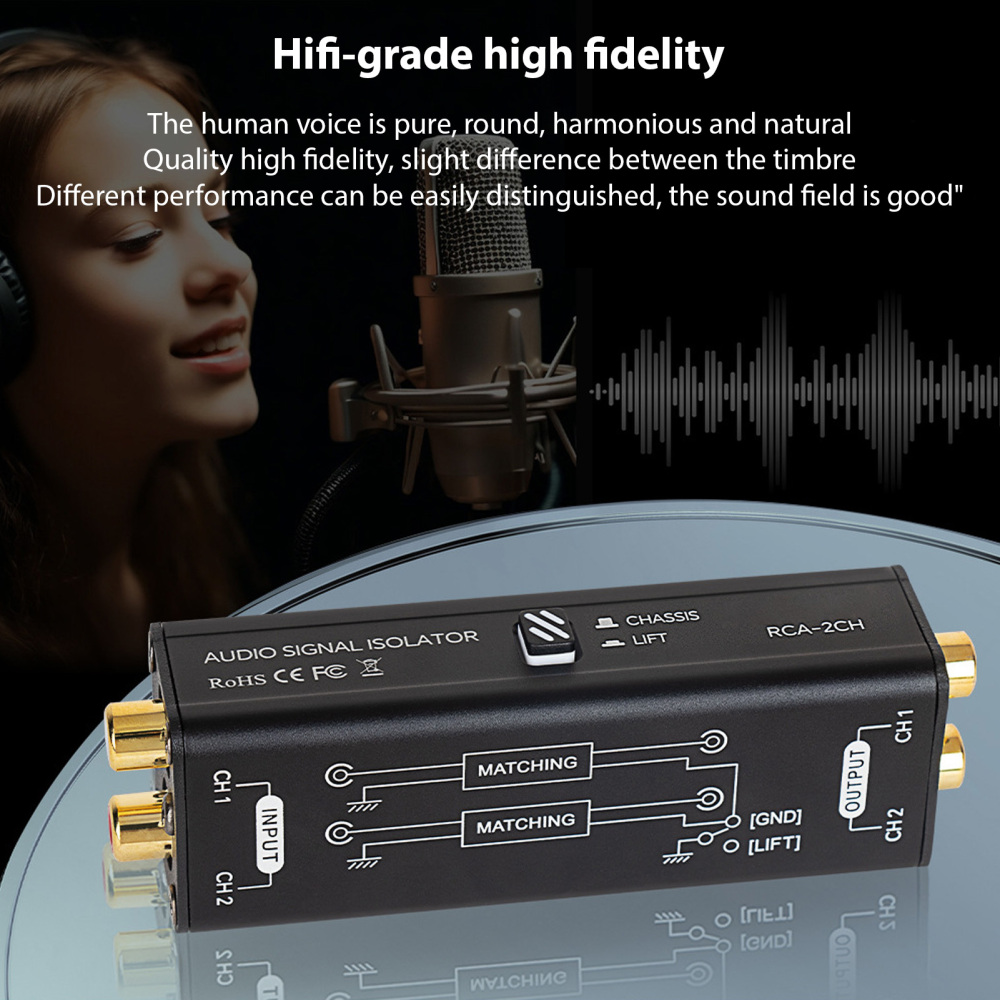 Portable 2 Channels RCA Ground - Audio Music Isolator ulasan dan harga