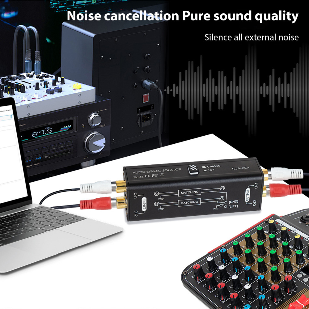 Portable 2 Channels RCA Ground - Audio Music Isolator ulasan dan harga