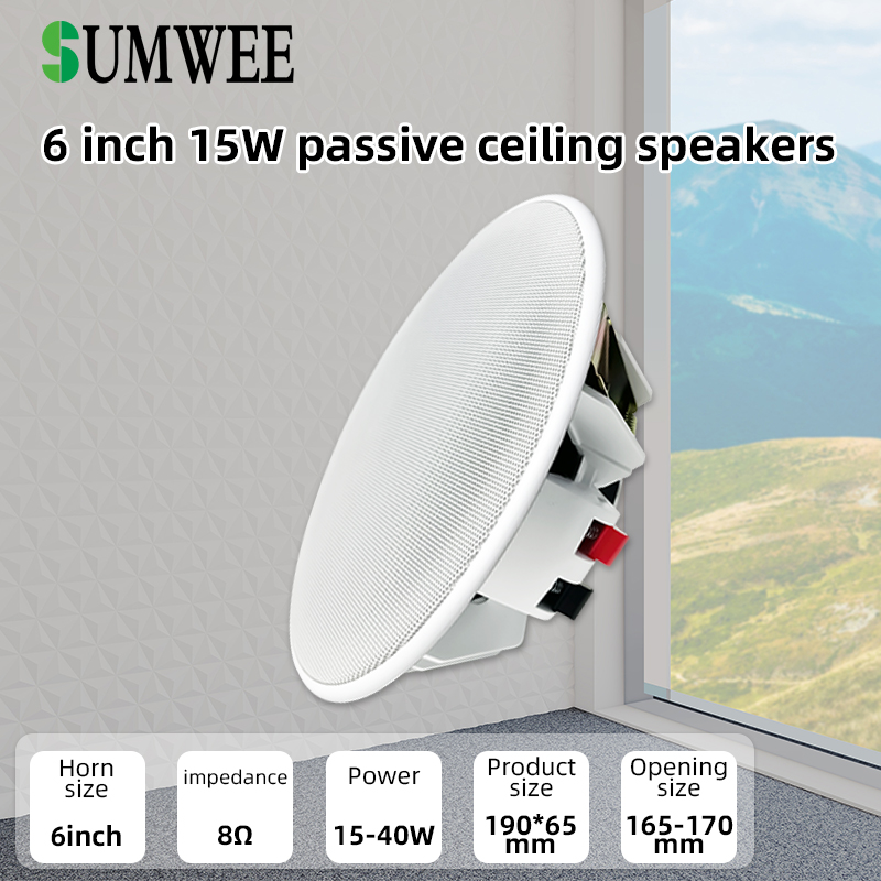 6 Inch 8ohm Ceiling Speaker Fu - Audio Music Background Free ulasan dan harga