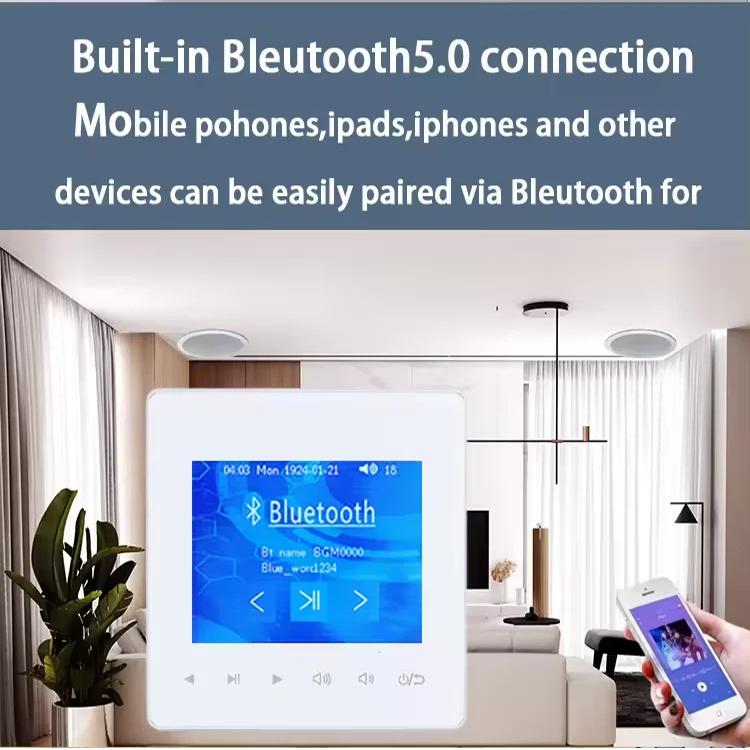 Home Bluetooth Wall Amplifier  - Audio Music Background Free ulasan dan harga