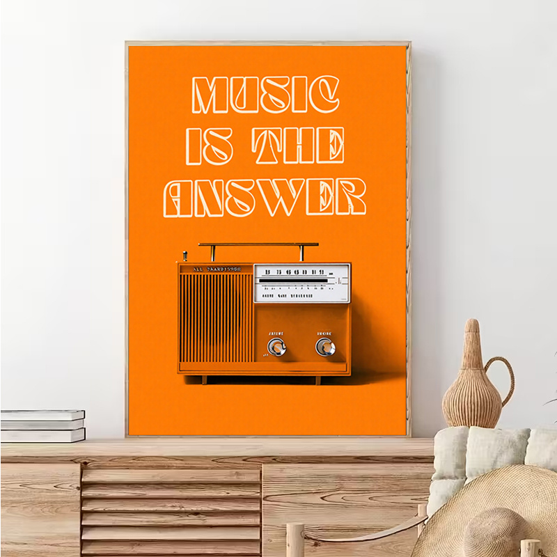 Vintage Radio Wall Art Framele - Audio Music Background Free ulasan dan harga