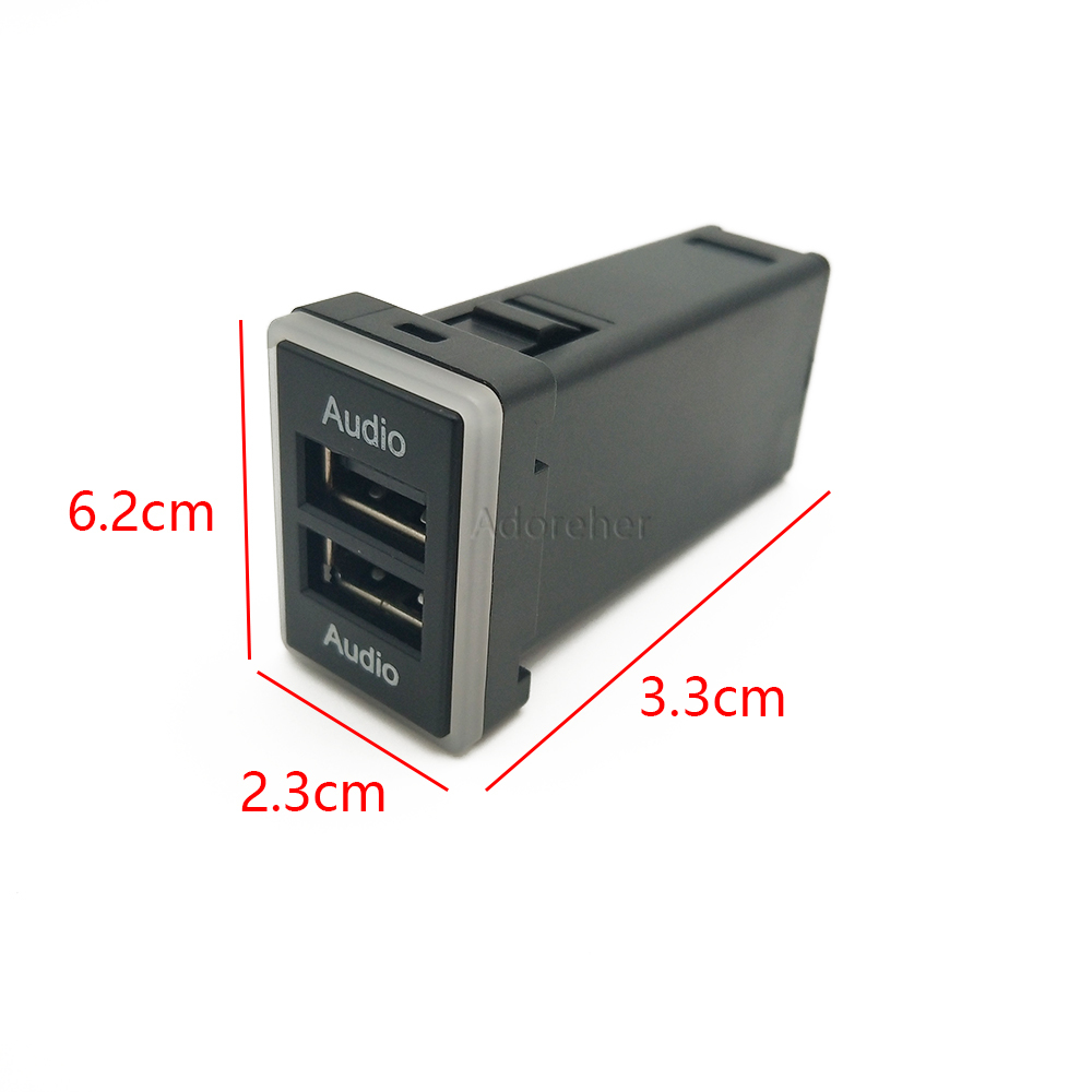 Car Double USB Port Adapter US - Audio Music Car ulasan dan harga