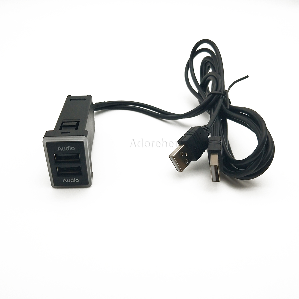Car Double USB Port Adapter US - Audio Music Car ulasan dan harga