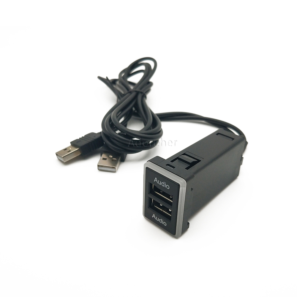 Car Double USB Port Adapter US - Audio Music Car ulasan dan harga
