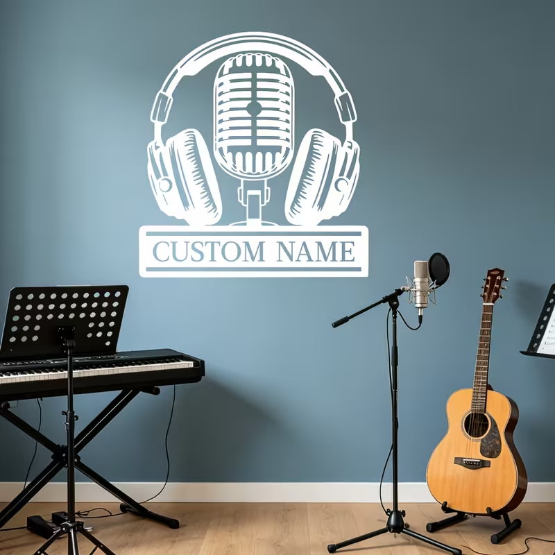 Custom Name Microphone Headpho - Audio Music Name ulasan dan harga