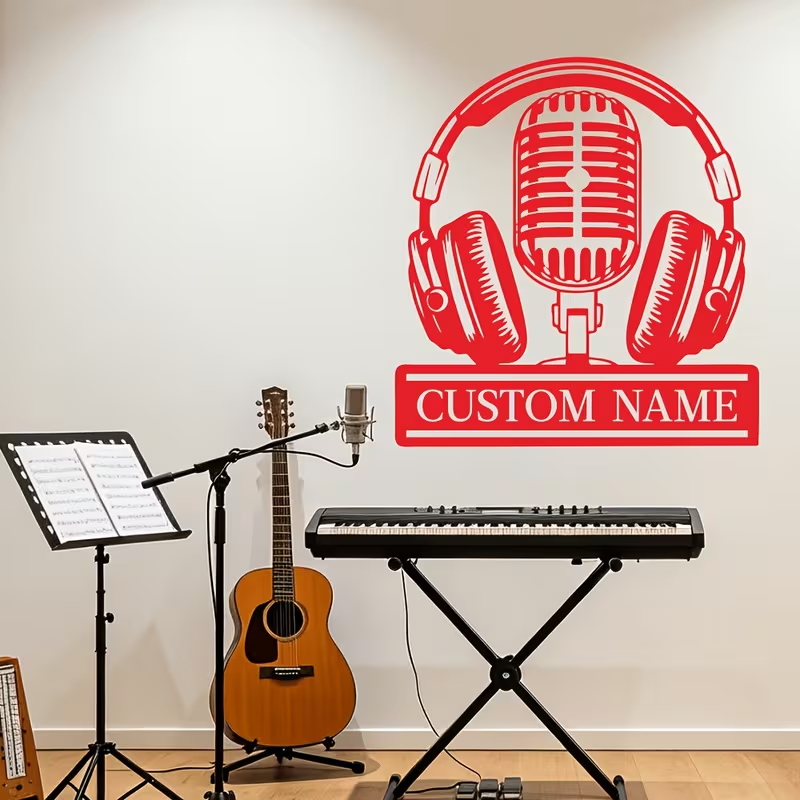 Custom Name Microphone Headpho - Audio Music Name ulasan dan harga