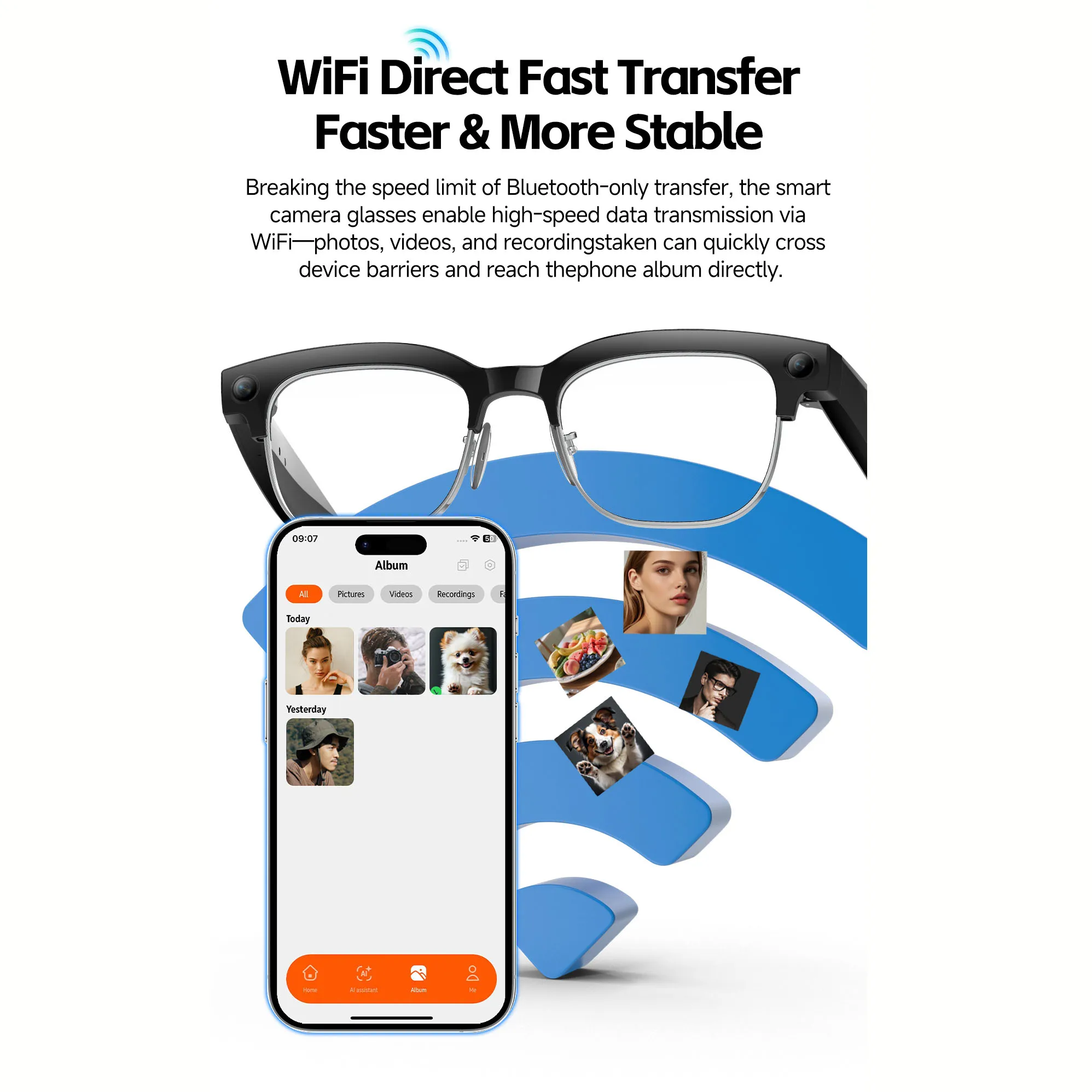 AI Smart Glasses with Voice Wa - Audio Music Arabic ulasan dan harga