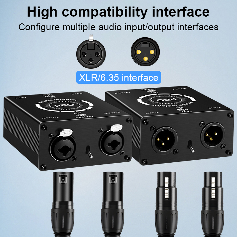 Professional 6.5mm XLR 2CH Aud - Audio Music Isolator ulasan dan harga