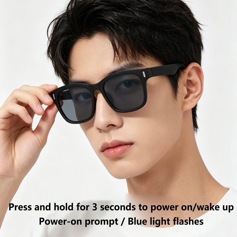 AI Intelligent Sunglasses Blue - Audio Music Arabic ulasan dan harga