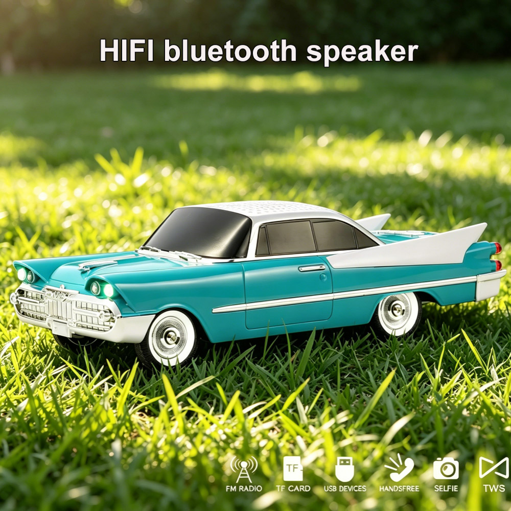 Retro Classic Car Model Blueto - Audio Music Apple ulasan dan harga