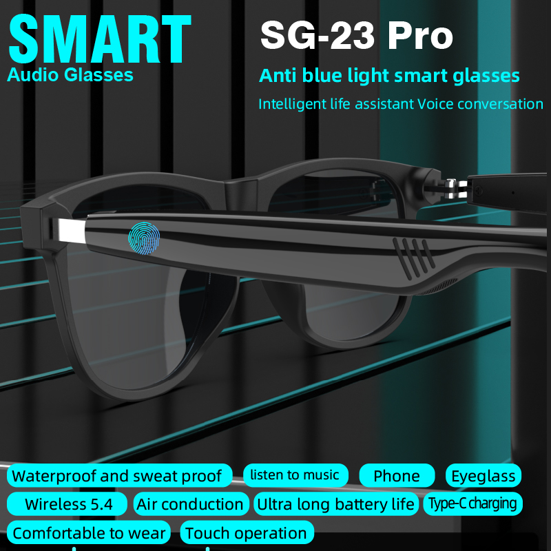 Stylish Smart Glasses Wireless - Audio Music Arabic ulasan dan harga
