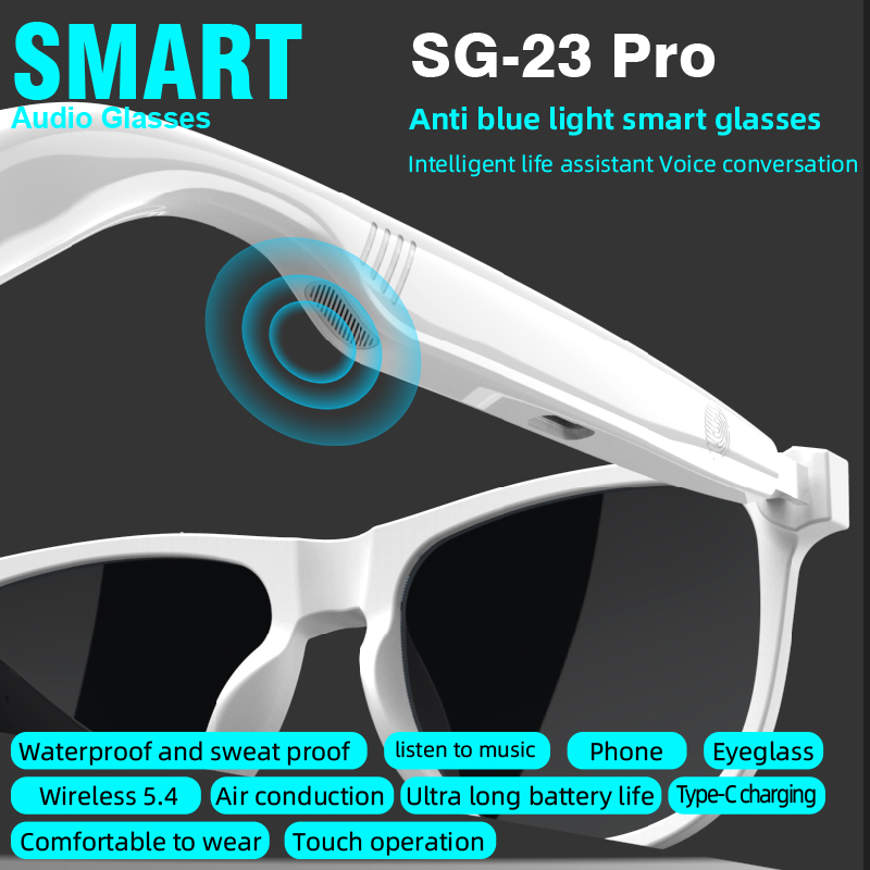 Stylish Smart Glasses Wireless - Audio Music Arabic ulasan dan harga
