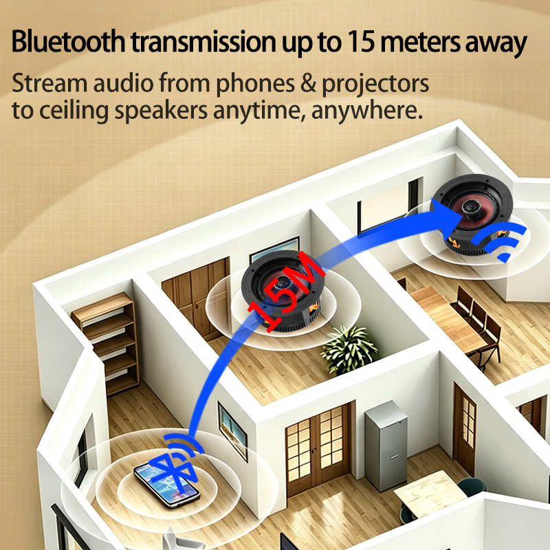 5.25 Inch Wireless In-Ceiling  - Audio Music Background Free ulasan dan harga
