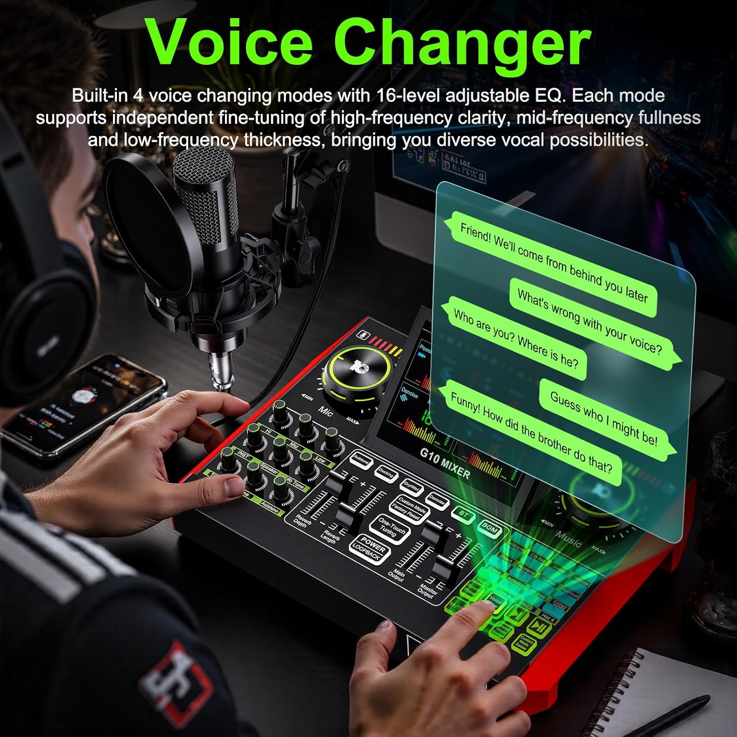 Tenlamp G10 Live Streaming Aud - Audio Music Changer ulasan dan harga