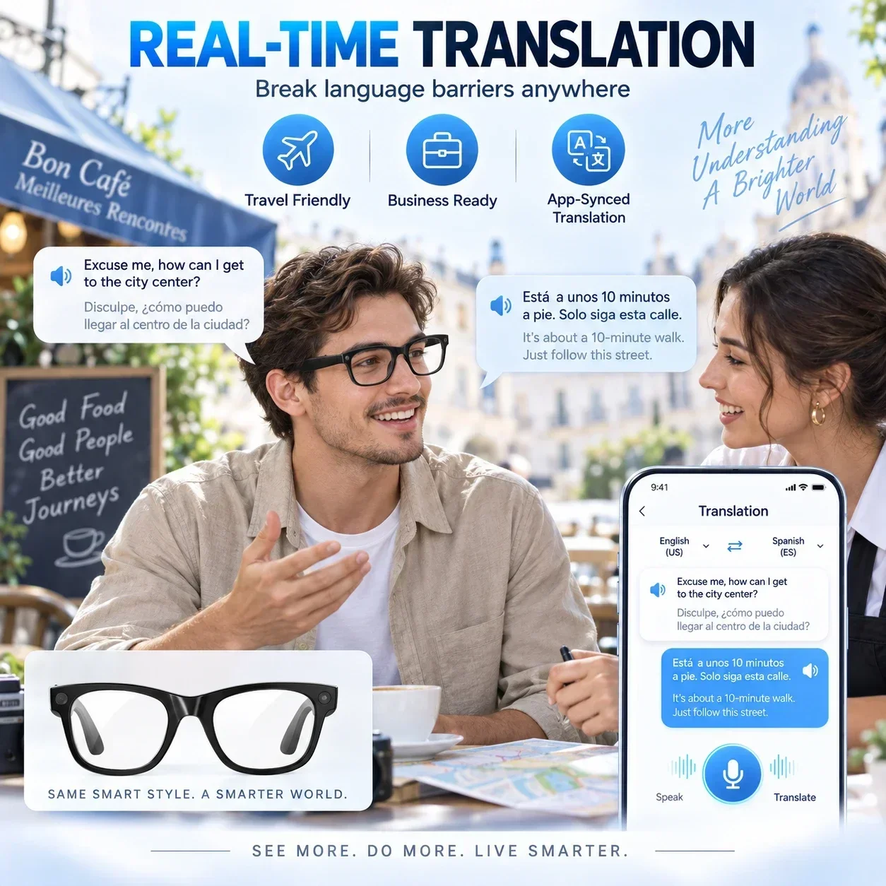 2026 AI Smart Glasses MT5 Mini - Audio Music Arabic ulasan dan harga
