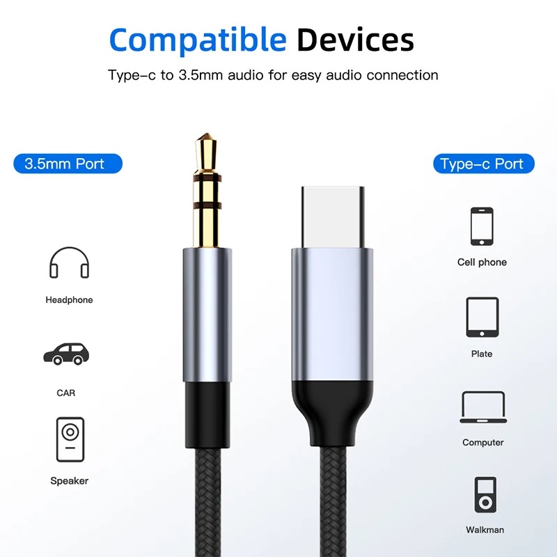 USB C to 3.5mm Aux Audio Adapt - Audio Music Isolator ulasan dan harga