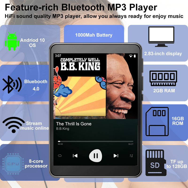 WiFi MP3 Player Andriod 10 Spo - Audio Music Mp3 Download Free ulasan dan harga